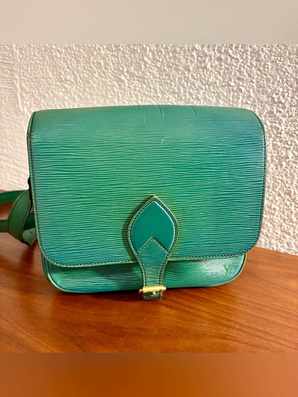 Auth Vintage Louis Vuitton Epi Leather Cartouchière MM Bag in Green - READ